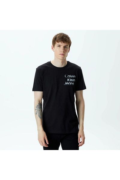 Calvin Klein DIFFUSED STACKED TEE