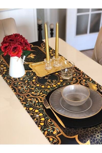 Ayd Home Runner Ramadan Green Gold 43x140cm Ramadan Mubarak Veselă Iftar Eid ...