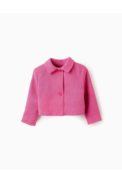 Ziddy Tweed Jacket for Baby Girls, Pink