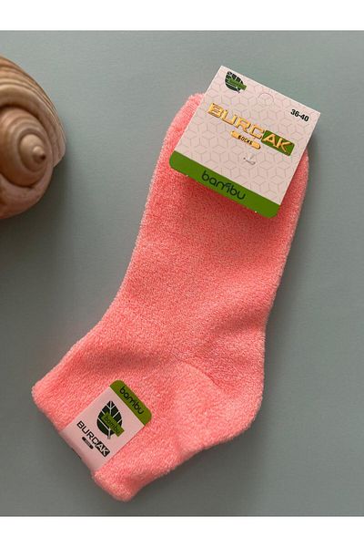BURÇAK Women's Bamboo - Towel Socks Set of 3 - Mixed Color