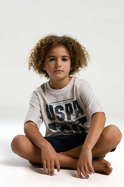 U.S. Polo Assn. U.S. Polo Assn. Tricou și bermude cu licență pentru băieți