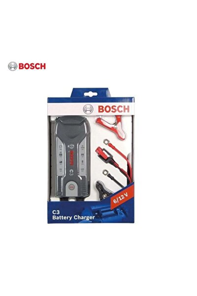Bosch 6v-12v Şarj Redresörü (AKÜ ŞARJ CİHAZI) Otomatik C3 (6V-0.8 A / 12V-3.8...