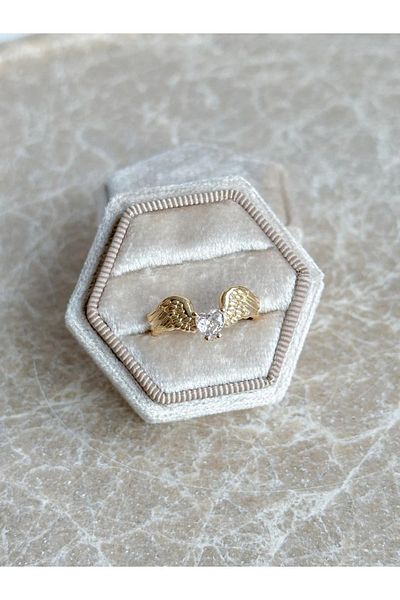 Reorah Collection Vintage Angel Heart Ring-Vintage Angel Wing Ring
