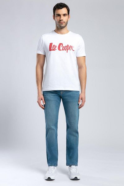 Lee Cooper Londonlogo Ανδρικό T-Shirt με λαιμόκοψη - Λευκό