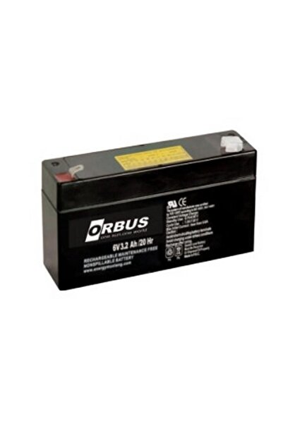 ORBUS 6V 3.2 AH AKÜ KURU TİP 20 HR (KISA) (124*34*60) (0,6 KG) TSE'Lİ