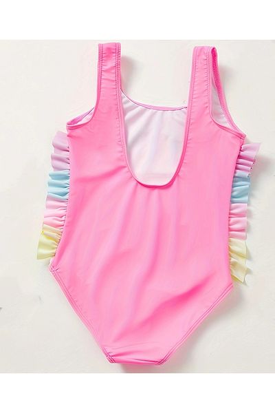 SAPS SAPS Unicorn Printed V Cut Swimsuit - Pink