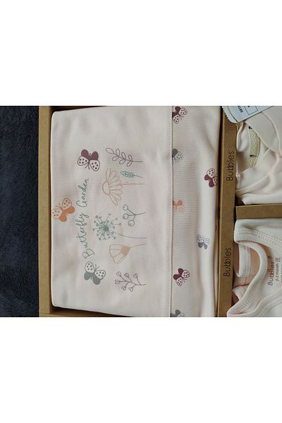 ÇAĞTEKS 100% Cotton 10 Piece Butterfly Hospital Discharge Set