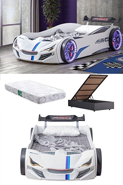 Setay Arabalı Yatak, Merso Bazalı Rüzgarlıklı Full Ledli Arabalı Yatak - Beya...