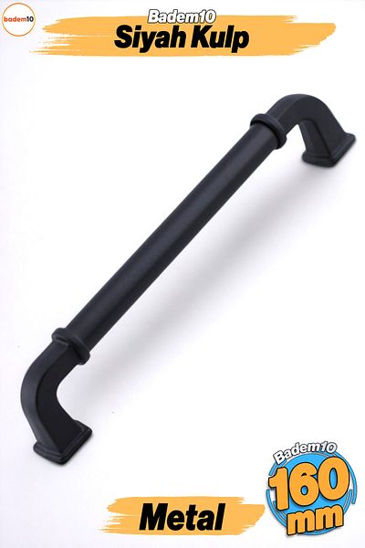 Badem10 Alfa Metal Negru Mat 160 Mm 16 Cm Mobilier Bucătărie Sertar Dulap Dulap Capac Mâner Mâner