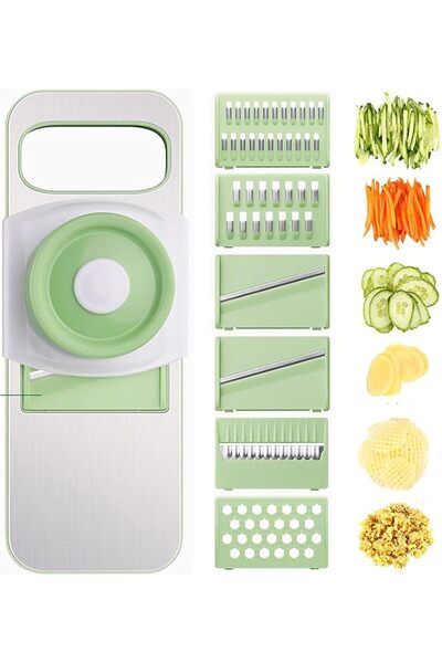 Arabest Vegetable Chopper,Food Slicer Dicer,6 Interchangeable Heads,for Carrot,Potato,Tomato,Fruit,Green