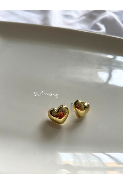 You Accessory MİNİ KALP ÇELİK GOLD KÜPE