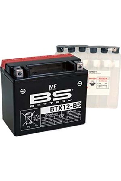 BS Battery 12V 10.5 AH MOTOSİKLET AKÜSÜ 180 A (EN) (150*87*130 MM) (BTX12-BS)