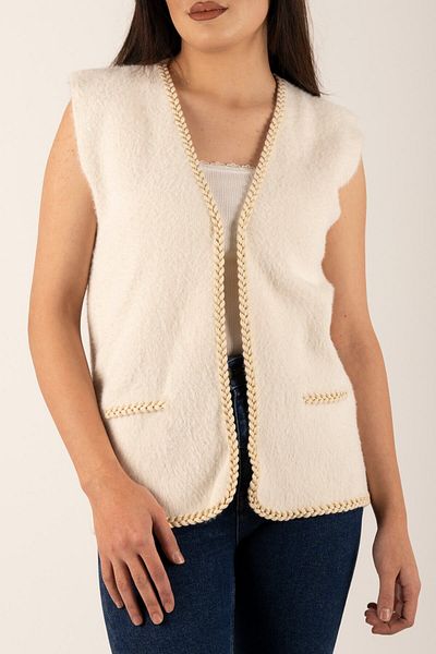 İKLİM LİFE Gilded Embroidered Bearded Vest