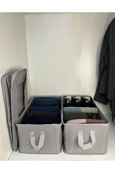 Myvenia 2 Pieces Tela 45X25X20 Steel Cabinet Organizer Shelf Storage Foldable Clothing Organizer