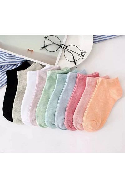 REYNBOO SOCKS 5 чифта чорапи за момичета, обикновен модел, 5 различни цвята, детски ботуши за 5 години, перащи се