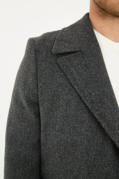 Frappoli Men's Regular Fit Cashew-Coat with Long Belt