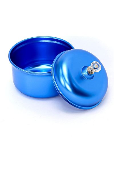 Winds Trading 12x9cm Decorative Aluminum Sugar Bowl – Crystal Lid, for Candy, Dry Fruits