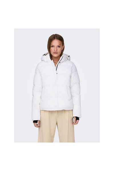ONLY Ann Premium Puffer Regular Women's White Hooded Coat