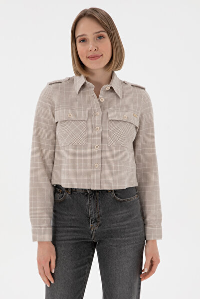 U.S. Polo Assn. Women's Stone Long Sleeve Shirt 50291111 -Vr049