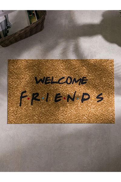 LC Waikiki Lcw Home Black Friends Printed Door Mat 45X75 cm