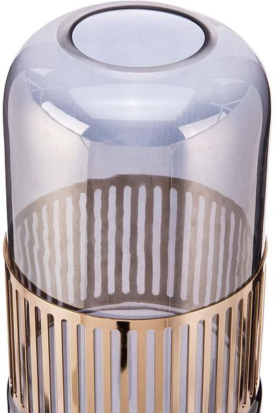 AKDC Glass Vase 12Cm X 12Cm X 30Cm Ash