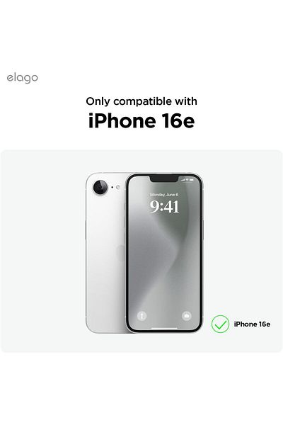 Elago غطاء سيليكون سائل مغناطيسي لهاتف iPhone 16E متوافق مع MagSafe مقاوم للصدمات - حجري