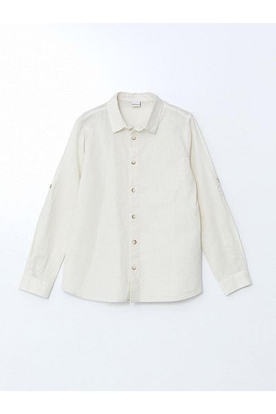 LC Waikiki Λινό Blended Boy's Shirt