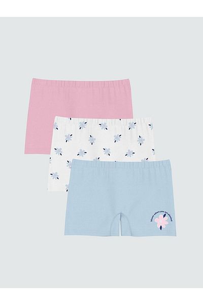 LC Waikiki LCW Kids Printed Girls' Boxer 3 τεμαχίων