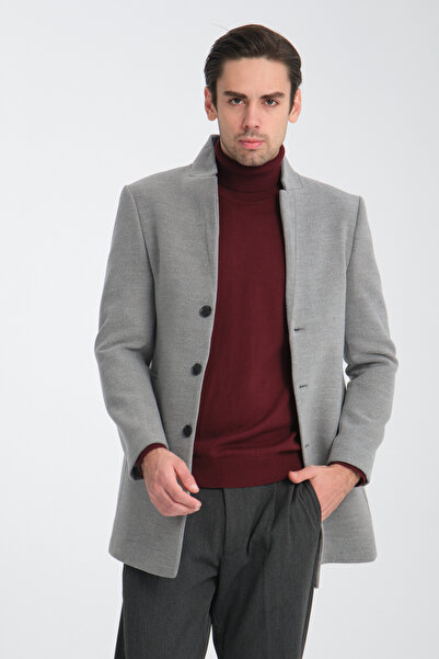 Frappoli Чоловічий Regular Fit Прямий комір Каше Кожен