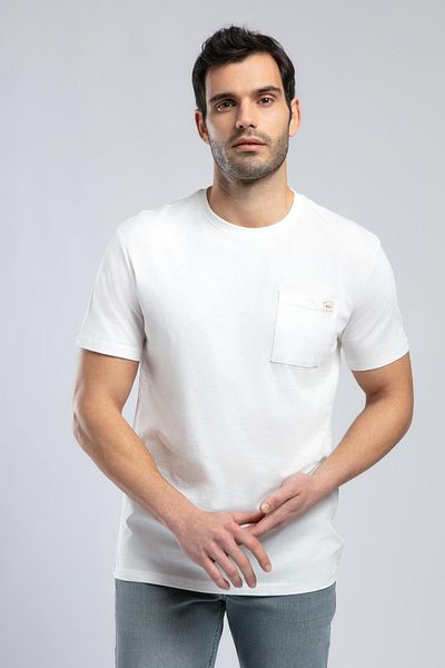 Lee Cooper Ανδρικό T-Shirt με λαιμόκοψη εκρού