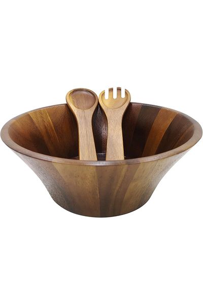 Billi Flare Large Salad Bowl With Servers