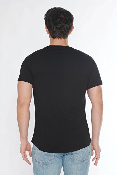 BlackHorn Men's Wide Neck 100% Cotton Loose T-Shirt