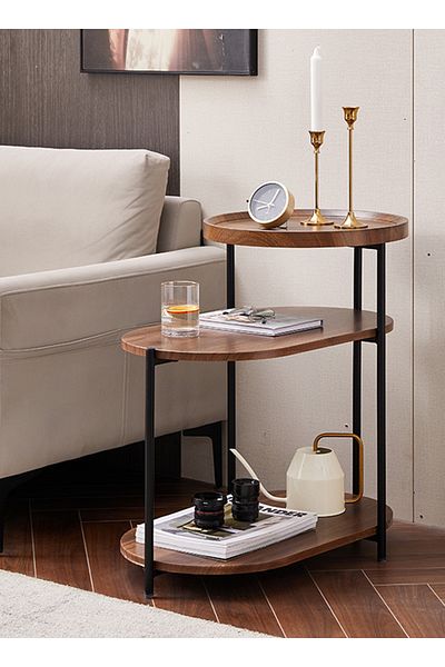 sharpdo Modern Living Room Side Table With Sturdy Metal Legs Side Table, Suitable for Living Room