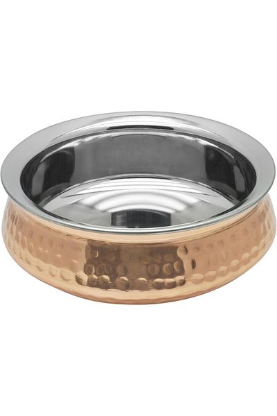 RAJ COPPER HANDI SERVING BOWL WITHOUT LID, 17 CM , COPPER, TCH003, CURRY BOWL , SERVING BOWL