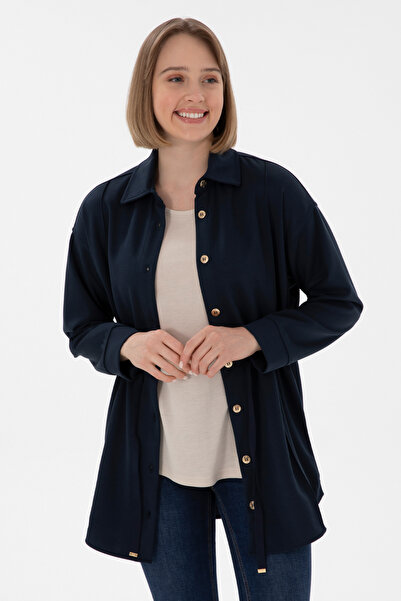 U.S. Polo Assn. Cămașă de damă bleumarin din material subțire 50298197-VR033