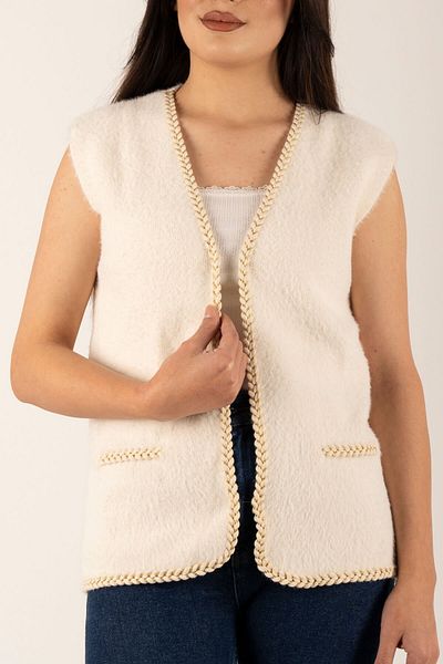 İKLİM LİFE Gilded Embroidered Bearded Vest