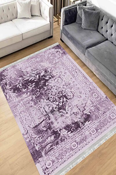Motto Rug Store Eko Dijital Baskı Yıkanabilir Kaymaz Taban Dekoratif Salon Ha...
