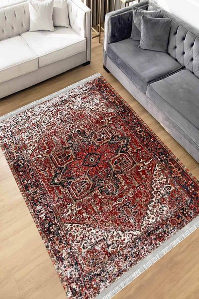 Motto Rug Store Eko Dijital Baskı Yıkanabilir Kaymaz Taban Dekoratif Salon Ha...