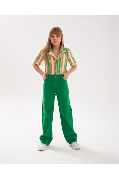 Hilal Akıncı Kids Girl's Padded Lined Crop Blazer Jacket Colorful Trousers 2-...