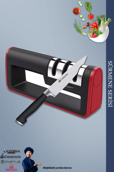 SÜRMENOX Profesyonel Bıçak Bileyici Bileme Aleti Aparatı 3 Açılı Elmas Serami...