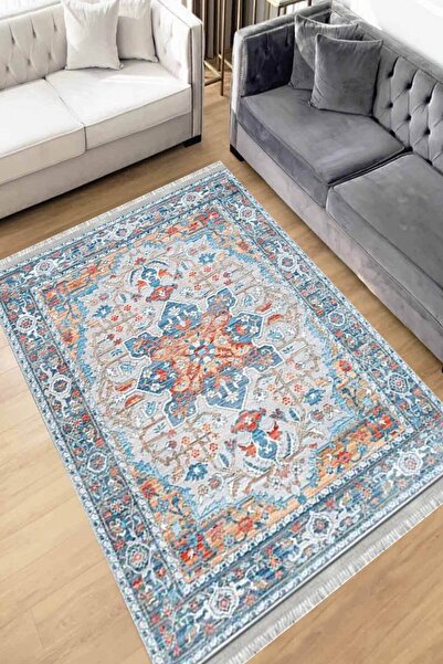 Motto Rug Store Dijital Baskı Yıkanabilir Kaymaz Taban Dekoratif Salon Halısı...