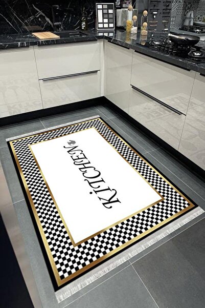 Motto Rug Store Eko Dijital Baskı Kaymaz Tabanlı Leke Tutmaz Makinede Yıkanab...