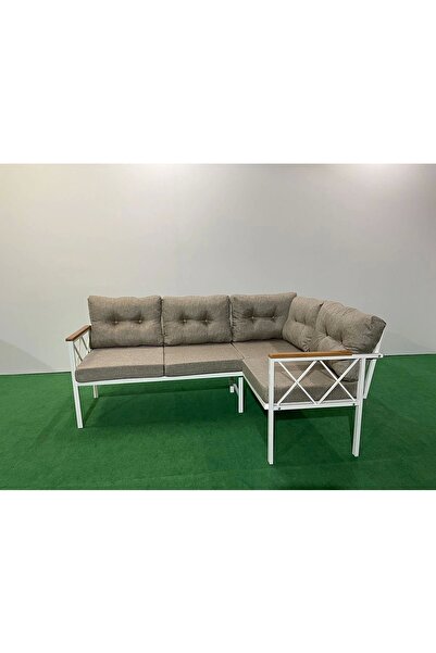 adımshops Köşe Koltuk Takımı , 2 2 Balkon-bahçe-kafe,çay Seti,koltuk Takımı,mutfak Köşesi Beyaz Profil