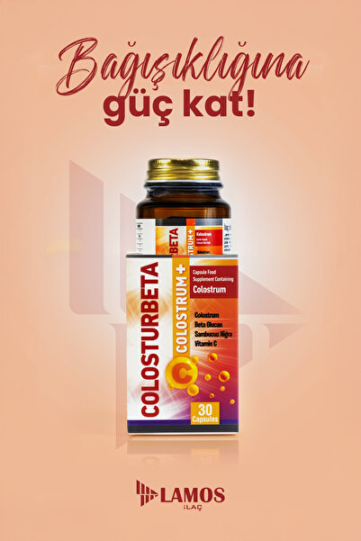 LAMOS İLAÇ كولوستربيتا كولوستروم يحتوي على 30 كبسولة من الفيتامينات المتعددة