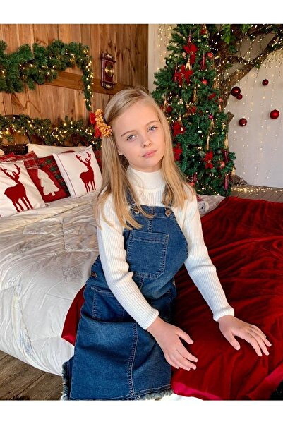 Hilal Akıncı Kids Blugi albi pentru fete Salopet