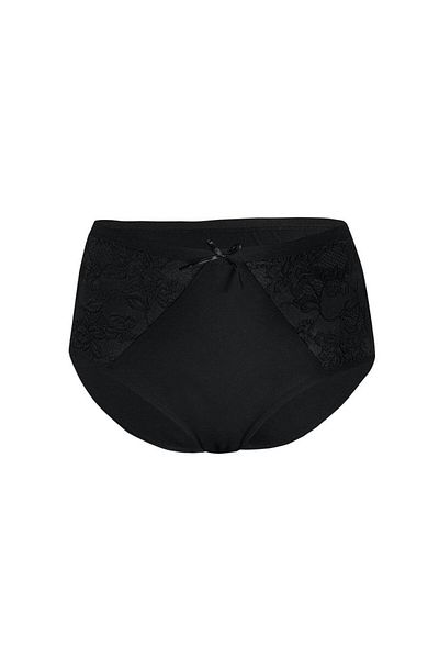 YILDIZ Ψηλόμεσο εσώρουχο 6 τεμαχίων Star Lycra Lace Μαύρο 3831