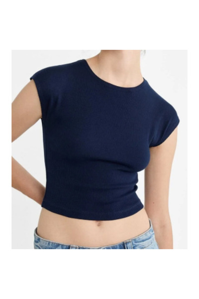 Rahat ve şık kullanışlı crop T-shirt, yumuşak rahat crop, Kaliteli kumaş Crop Bluz