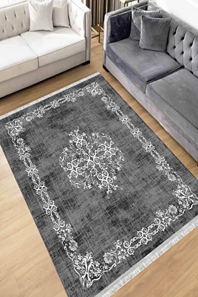 Motto Rug Store Eko Dijital Baskı Yıkanabilir Kaymaz Taban Dekoratif Salon Ha...