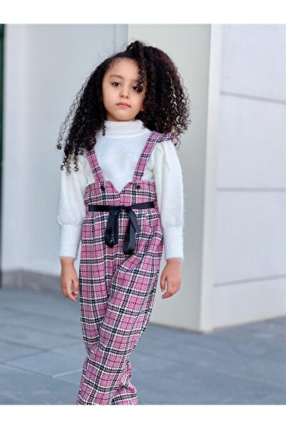 Hilal Akıncı Kids Tricoturi albe Pulover, Salopet și Pantaloni - Set 3 piese ...