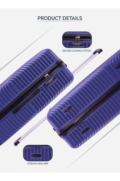 PARAJOHN حقيبة سفر Aurora Checked-In Luggage كبيرة (28 بوصة) من مادة ABS ذات هيكل صلب مع 4 عجلات دوارة وقفل